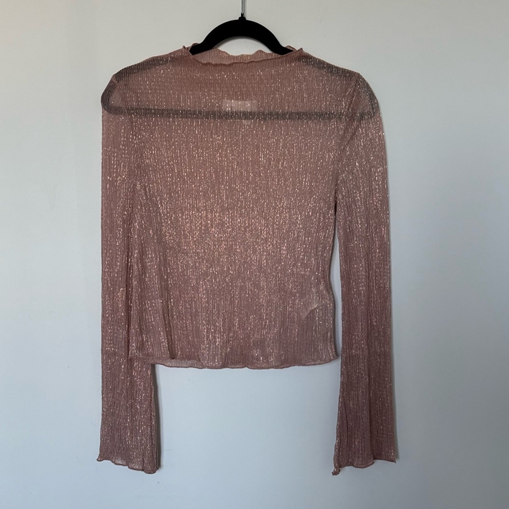 Anthropologie Pink Sheer Women's Top